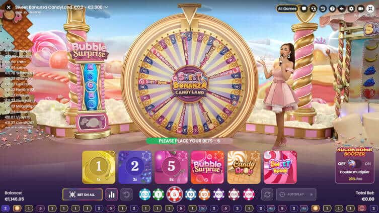 Overview of games in Candyland Casino